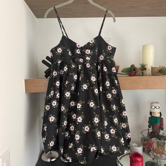 Free People In A Bubble Mini Dress in Black - Picture 2 of 7